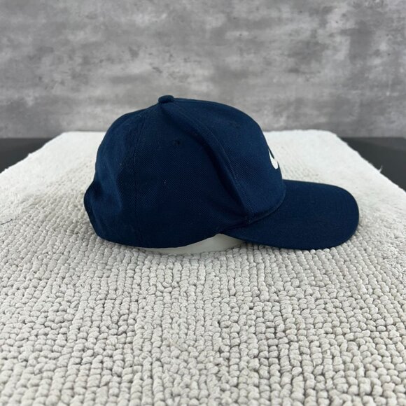 VINTAGE NIKE CENTER SWOOSH SNAPBACK HAT OSFA Y2K NAVY BLUE EMBROIDERED - Picture 5 of 8